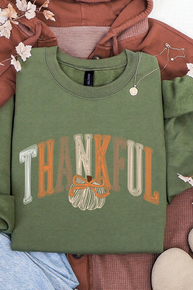 Thankful Sketch Heavy Blend Crew Sweatshirt - Wholesale Accessory Market