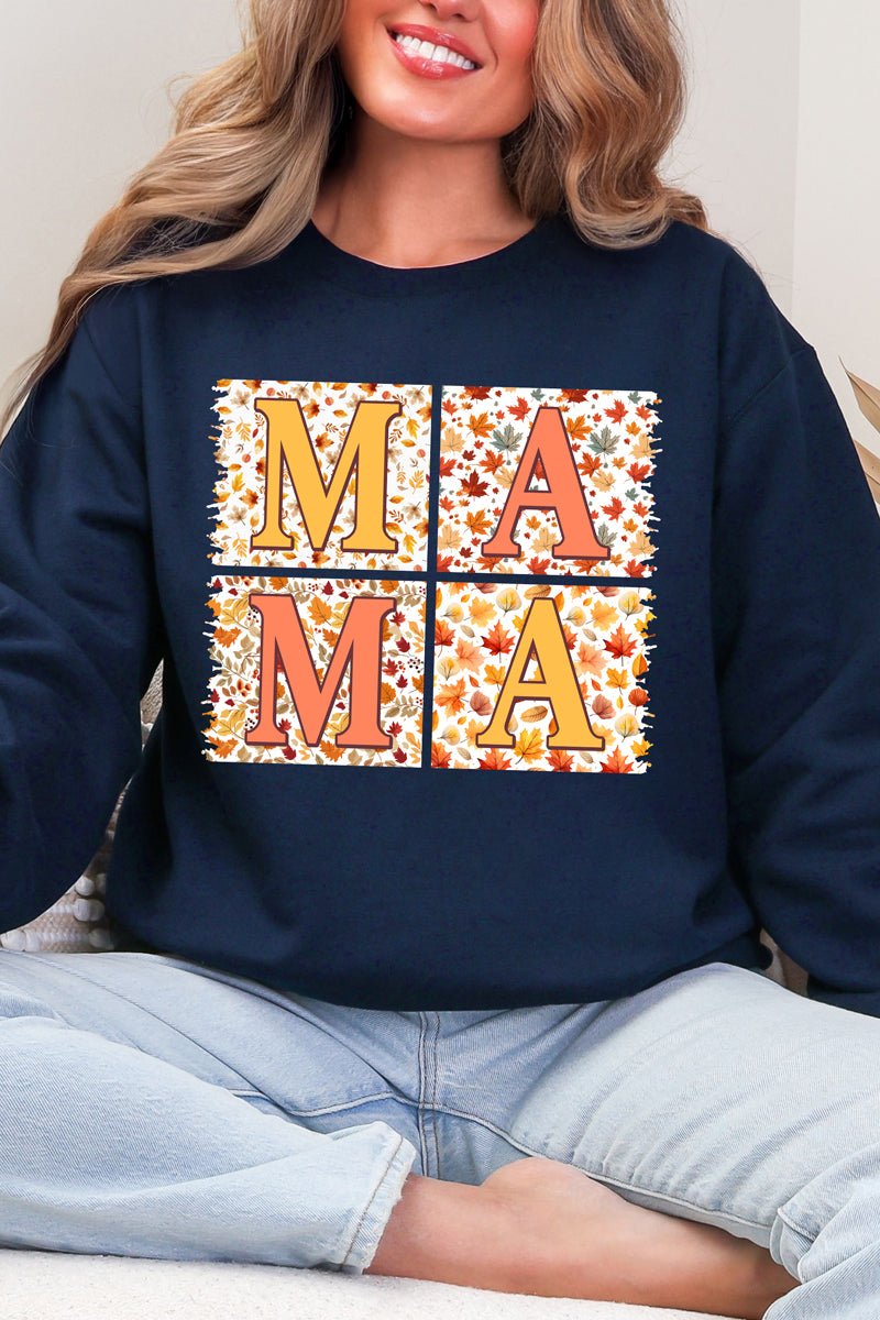 Falling Leaves Mama Heavy Blend Crew Sweatshirt - Wholesale Accessory Market