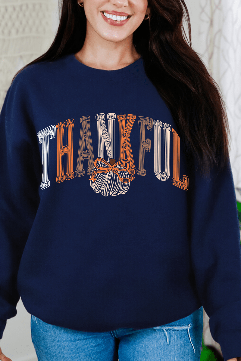 Thankful Sketch Heavy Blend Crew Sweatshirt - Wholesale Accessory Market