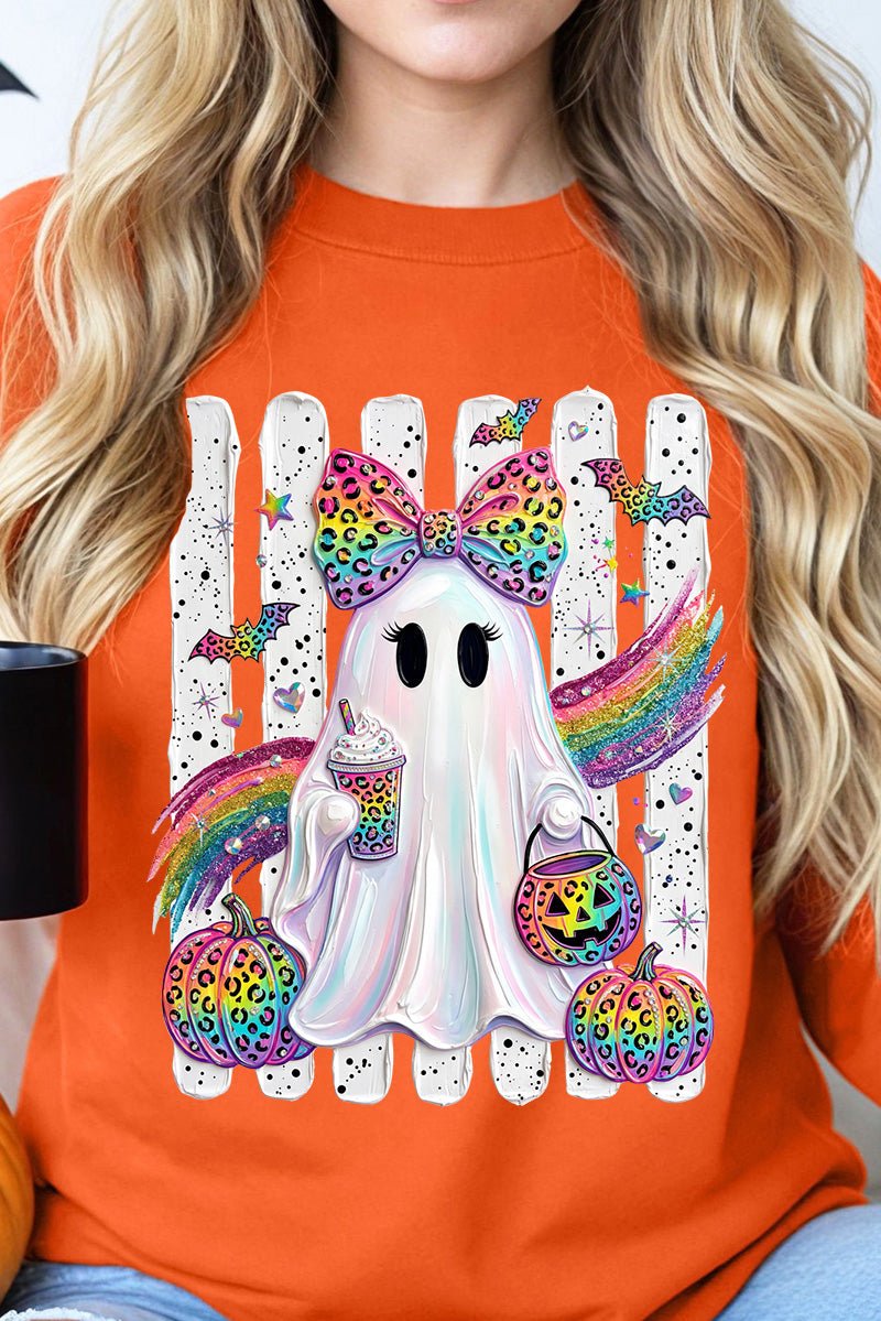 Rainbow Glam Ghost Heavy Blend Crew Sweatshirt - Wholesale Accessory Market