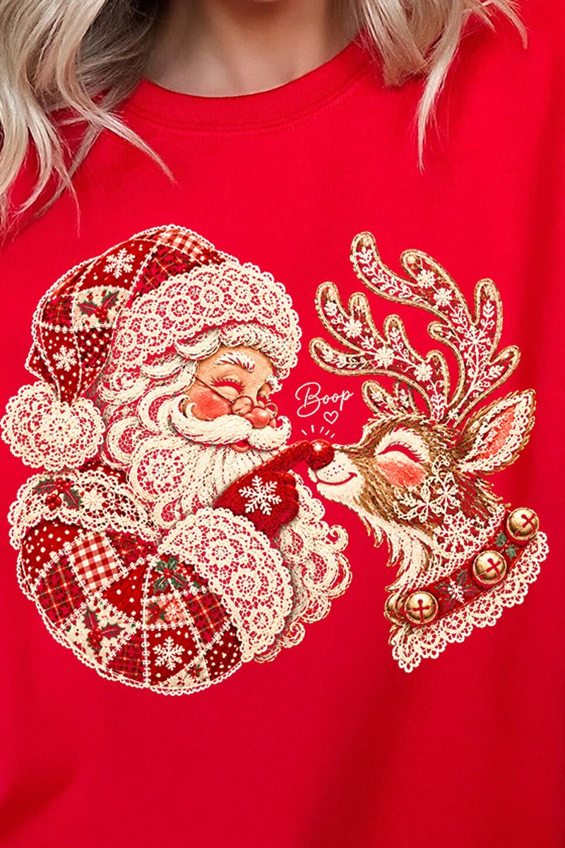 Santa's Christmas Boop Heavy Blend Crew Sweatshirt - Wholesale Accessory Market