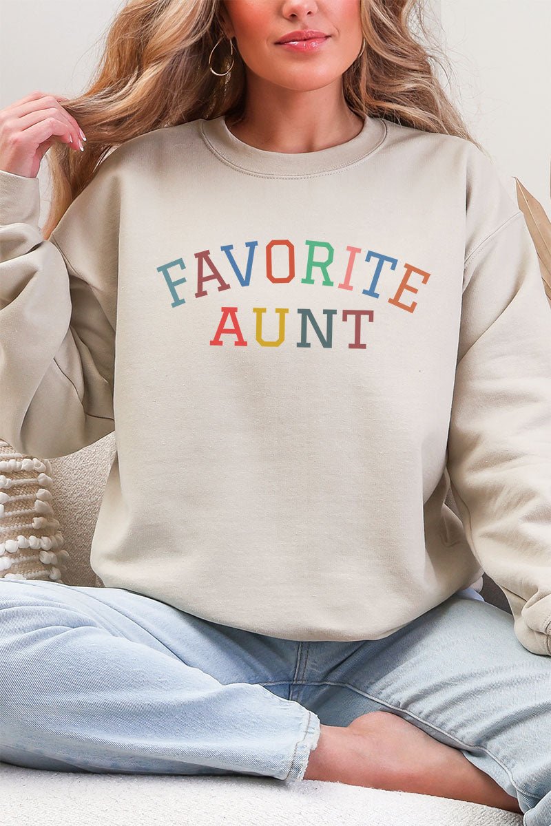 Always The Favorite Aunt Heavy Blend Crew Sweatshirt - Wholesale Accessory Market