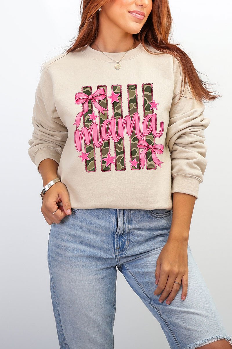 Camo Cutie Mama Heavy Blend Crew Sweatshirt - Wholesale Accessory Market