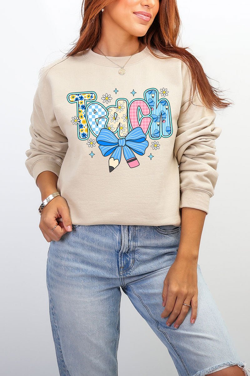 Daisy Days Teach Heavy Blend Crew Sweatshirt - Wholesale Accessory Market