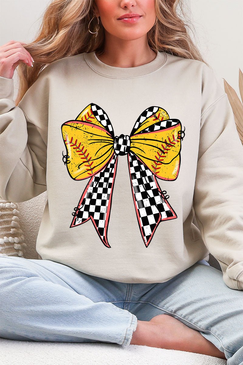 Fastpitch Check Heavy Blend Crew Sweatshirt - Wholesale Accessory Market