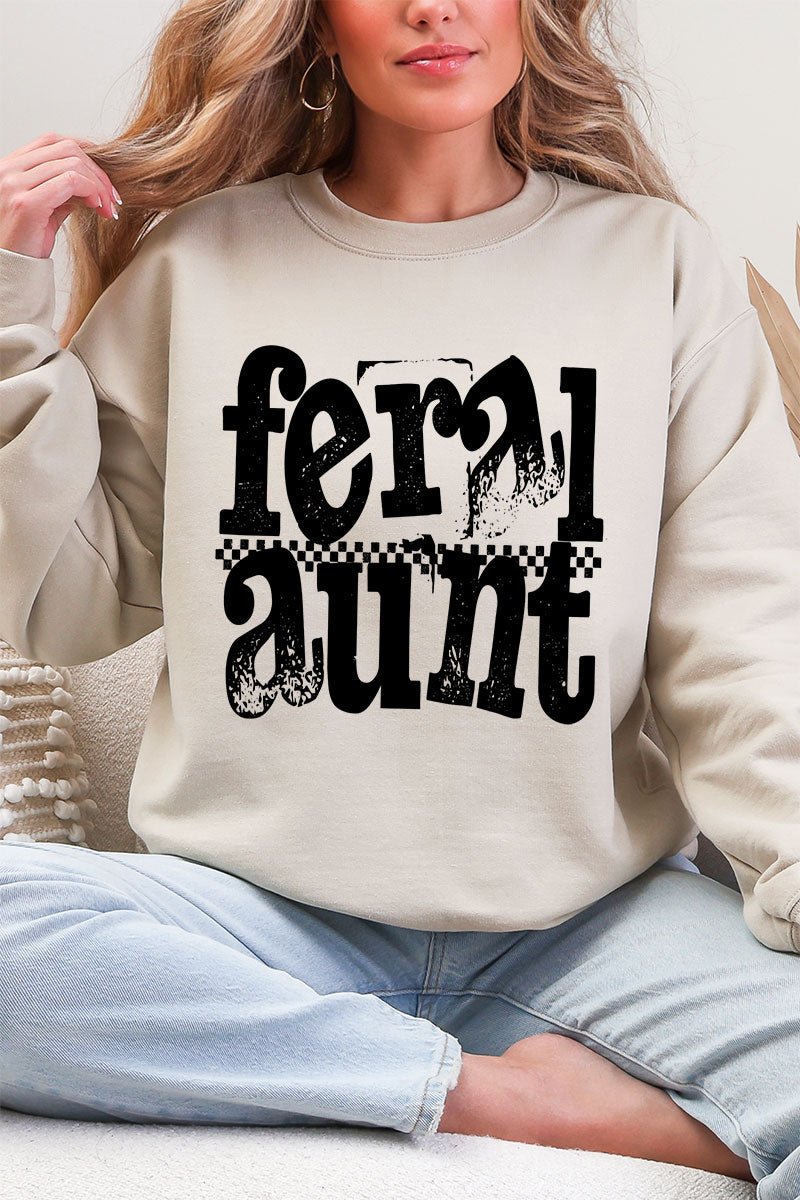 Feral Aunt Heavy Blend Crew Sweatshirt - Wholesale Accessory Market