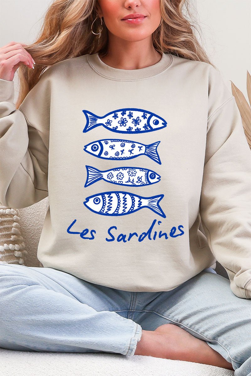 Les Sardines Heavy Blend Crew Sweatshirt - Wholesale Accessory Market