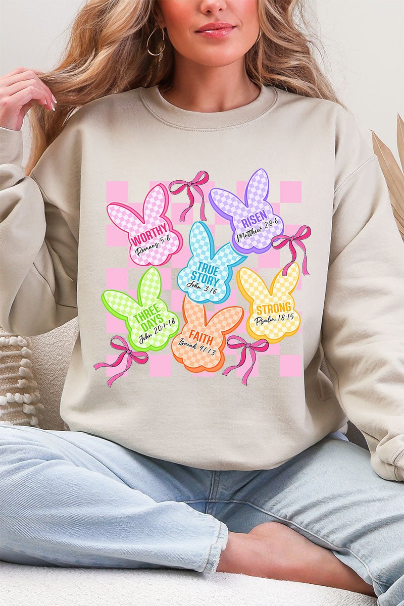 Little Bunnies, Big Faith Heavy Blend Crew Sweatshirt - Wholesale Accessory Market
