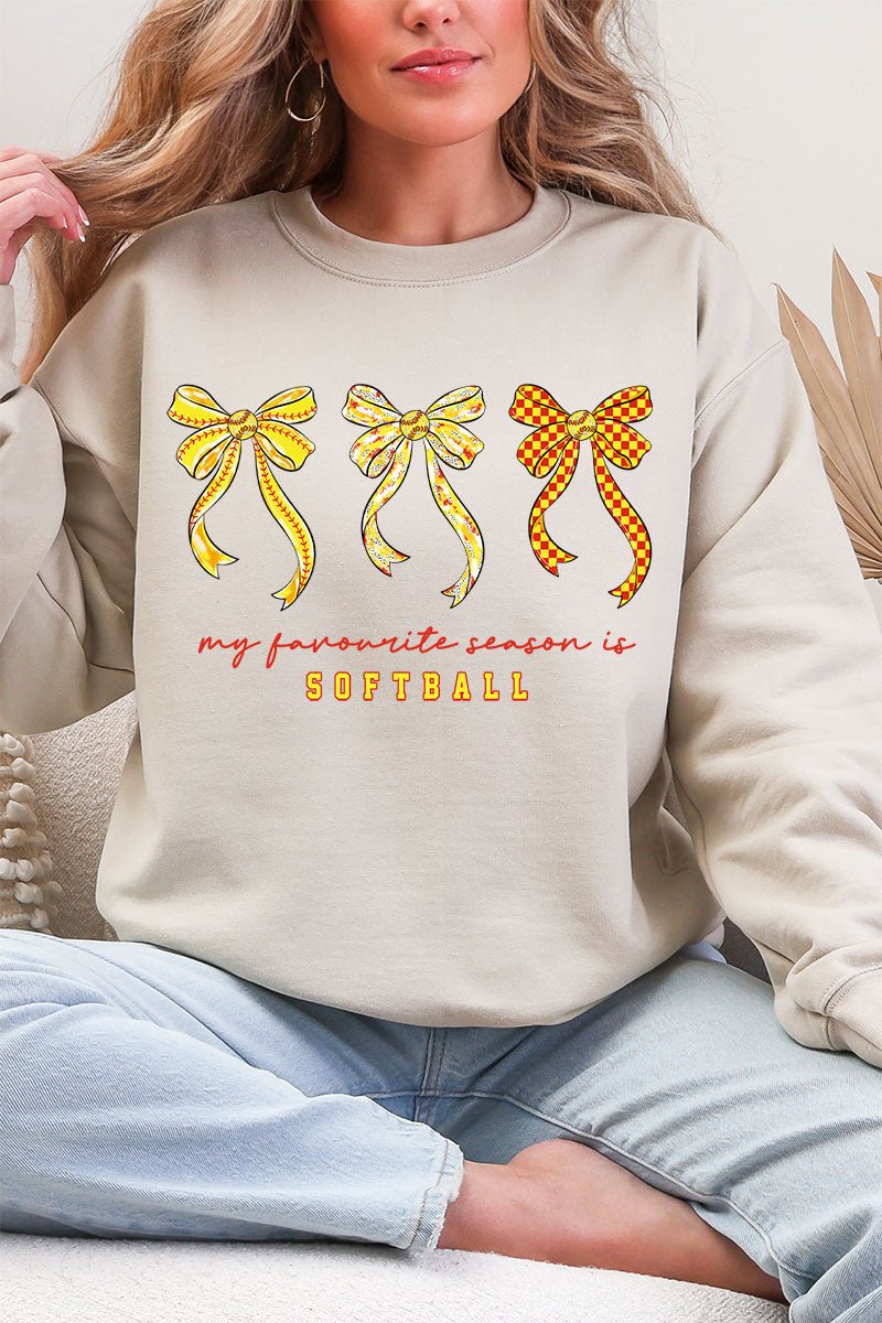 My Favorite Season Is Softball Heavy Blend Crew Sweatshirt - Wholesale Accessory Market
