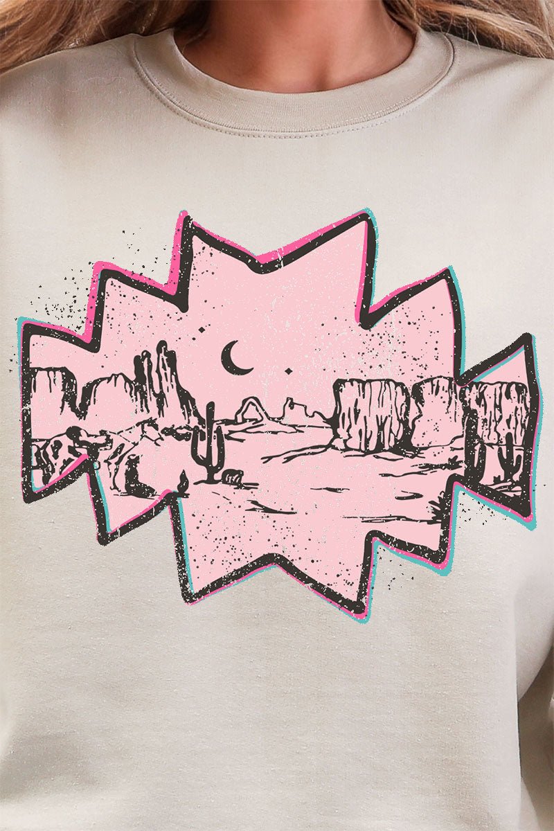 Pink Mesa Moonrise Heavy Blend Crew Sweatshirt - Wholesale Accessory Market