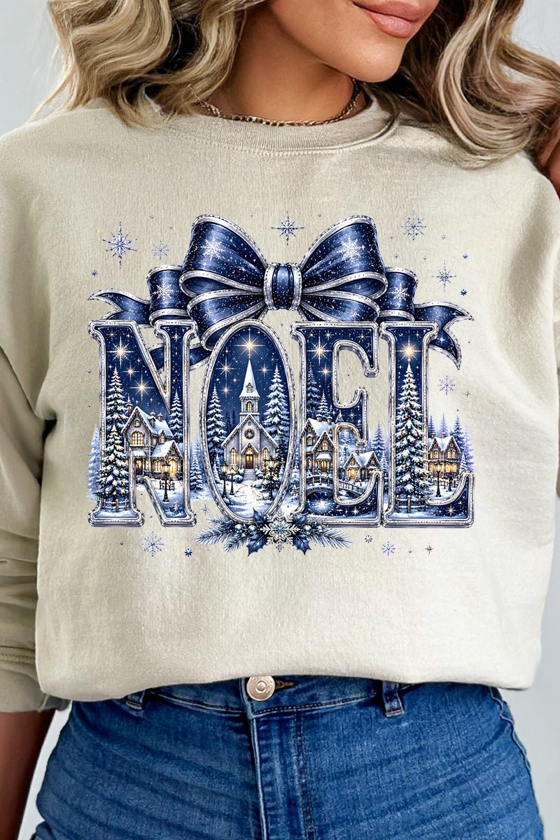 Starlit Noel Village Heavy Blend Crew Sweatshirt - Wholesale Accessory Market
