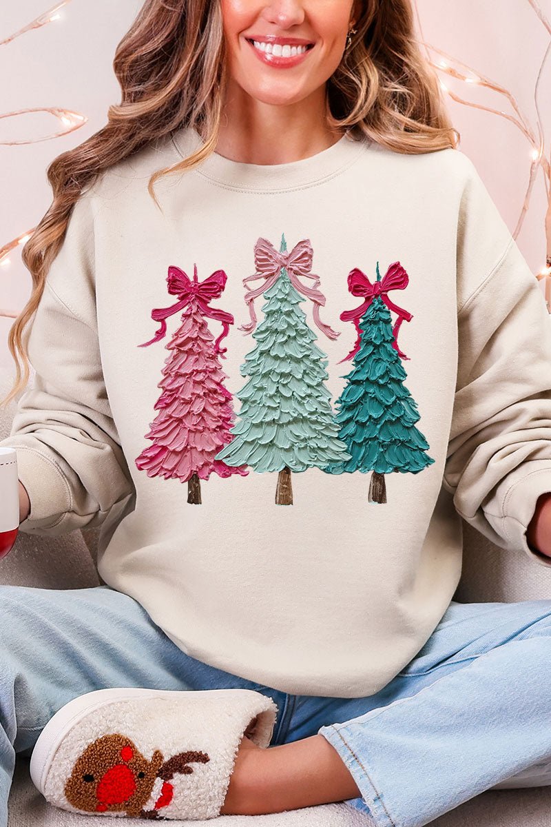 The Painted Trio Trees Heavy Blend Crew Sweatshirt - Wholesale Accessory Market