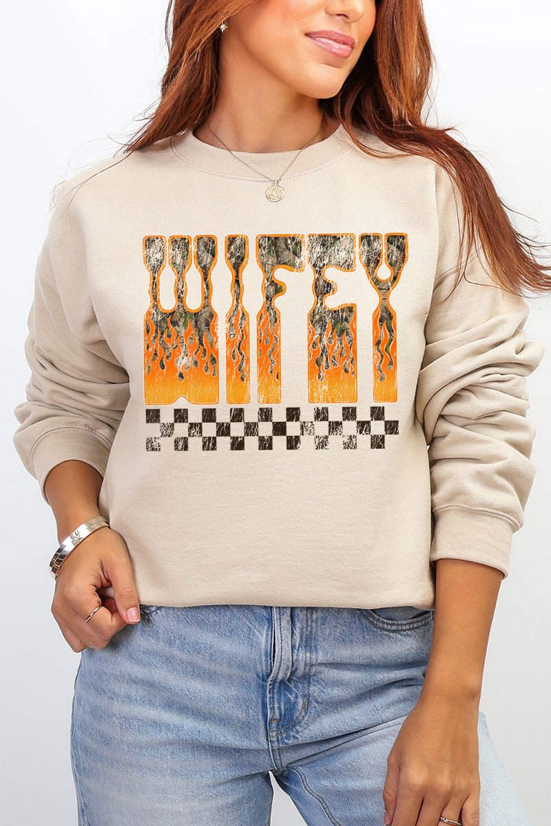 Wildfire Wifey Heavy Blend Crew Sweatshirt - Wholesale Accessory Market