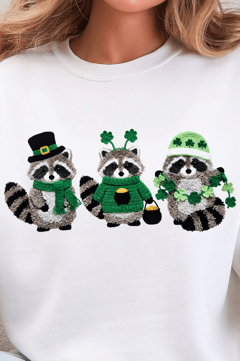 Faux Yarn Clover Crew Heavy Blend Crew Sweatshirt - Wholesale Accessory Market