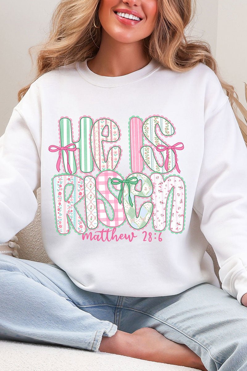 Lace & Bloom He Is Risen Heavy Blend Crew Sweatshirt - Wholesale Accessory Market