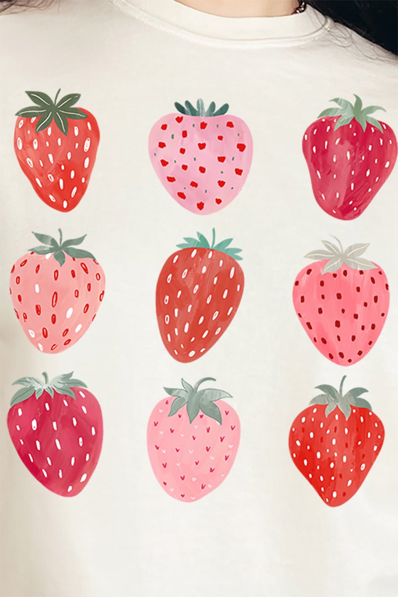Berry Best Strawberries Comfort Colors Women's Heavyweight Boxy Tee - Wholesale Accessory Market