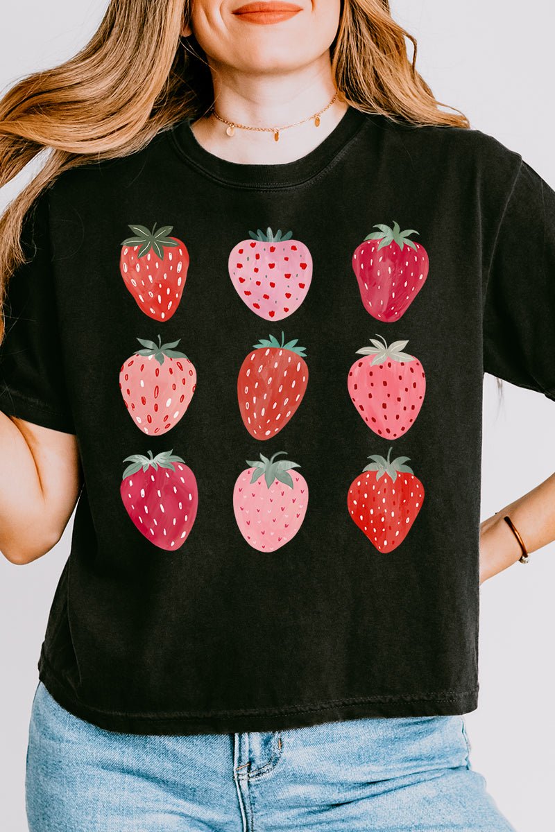 Berry Best Strawberries Comfort Colors Women's Heavyweight Boxy Tee - Wholesale Accessory Market