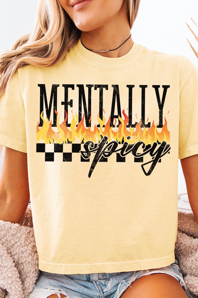 Mentally Spicy Comfort Colors Women's Heavyweight Boxy Tee - Wholesale Accessory Market