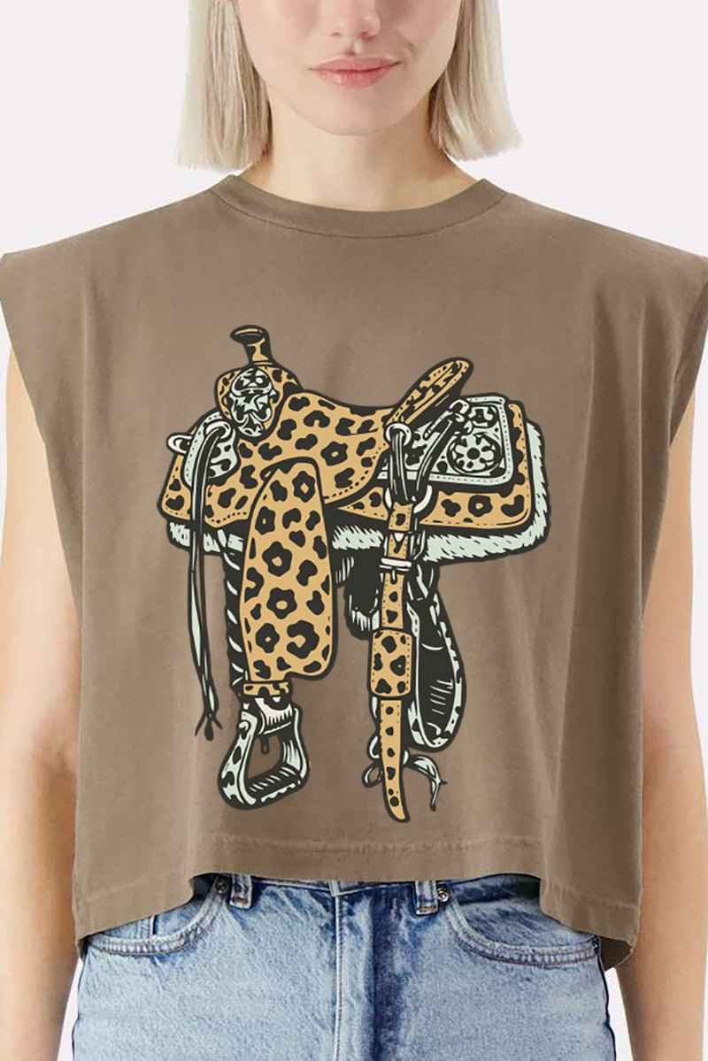 Spotted Saddle Women's Garment - Dyed Heavyweight Muscle Tee - Wholesale Accessory Market