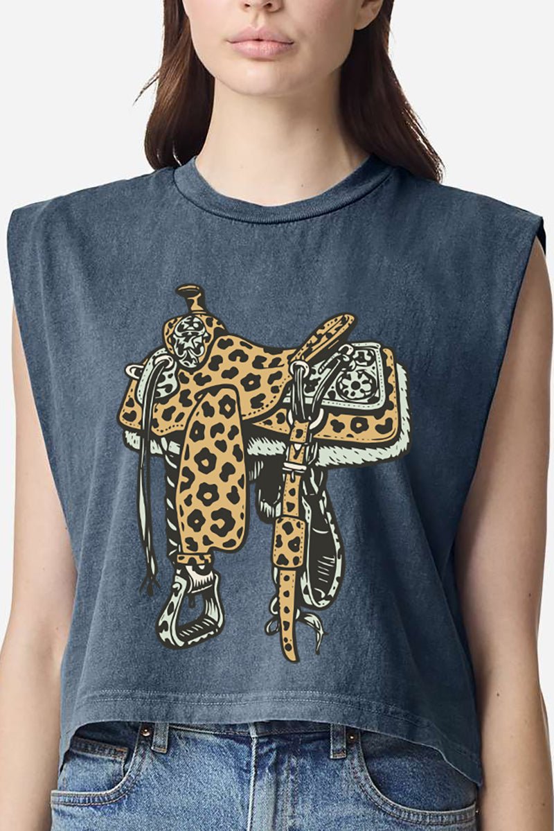 Spotted Saddle Women's Garment - Dyed Heavyweight Muscle Tee - Wholesale Accessory Market
