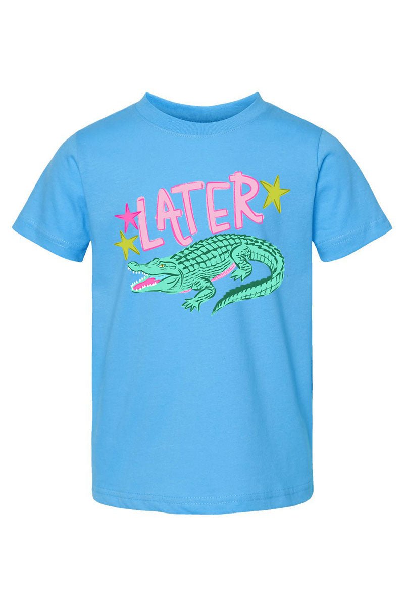 Toddler Pink Later Gator Fine Jersey Tee - Wholesale Accessory Market