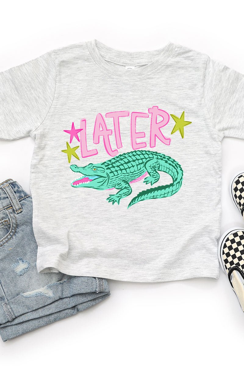 Toddler Pink Later Gator Fine Jersey Tee - Wholesale Accessory Market