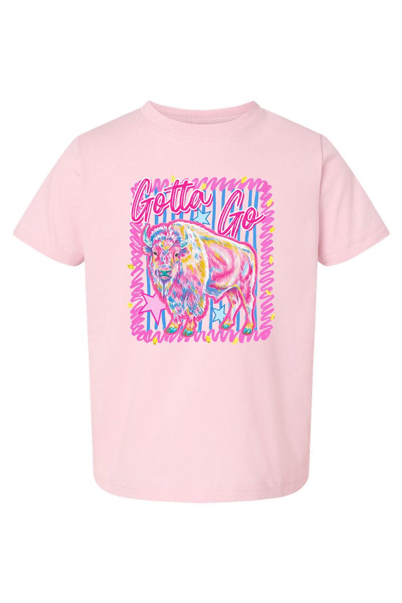 Toddler Gotta Go Buffalo Pink Fine Jersey Tee - Wholesale Accessory Market