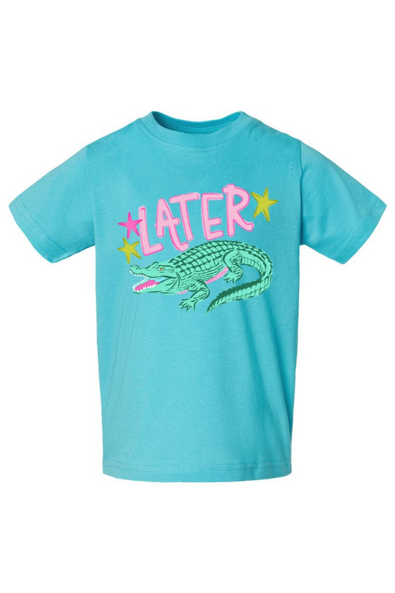 Toddler Pink Later Gator Fine Jersey Tee - Wholesale Accessory Market