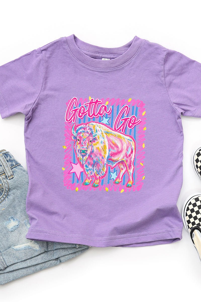 Toddler Gotta Go Buffalo Pink Fine Jersey Tee - Wholesale Accessory Market
