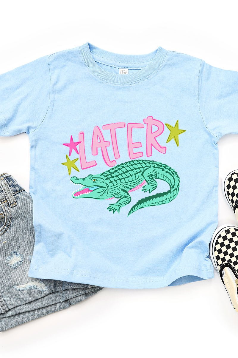Toddler Pink Later Gator Fine Jersey Tee - Wholesale Accessory Market