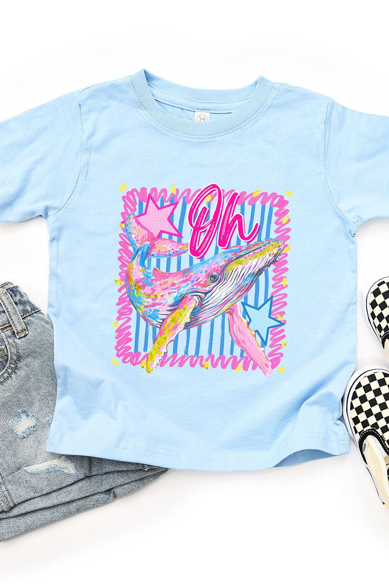 Toddler Striped Oh Whale Fine Jersey Tee - Wholesale Accessory Market