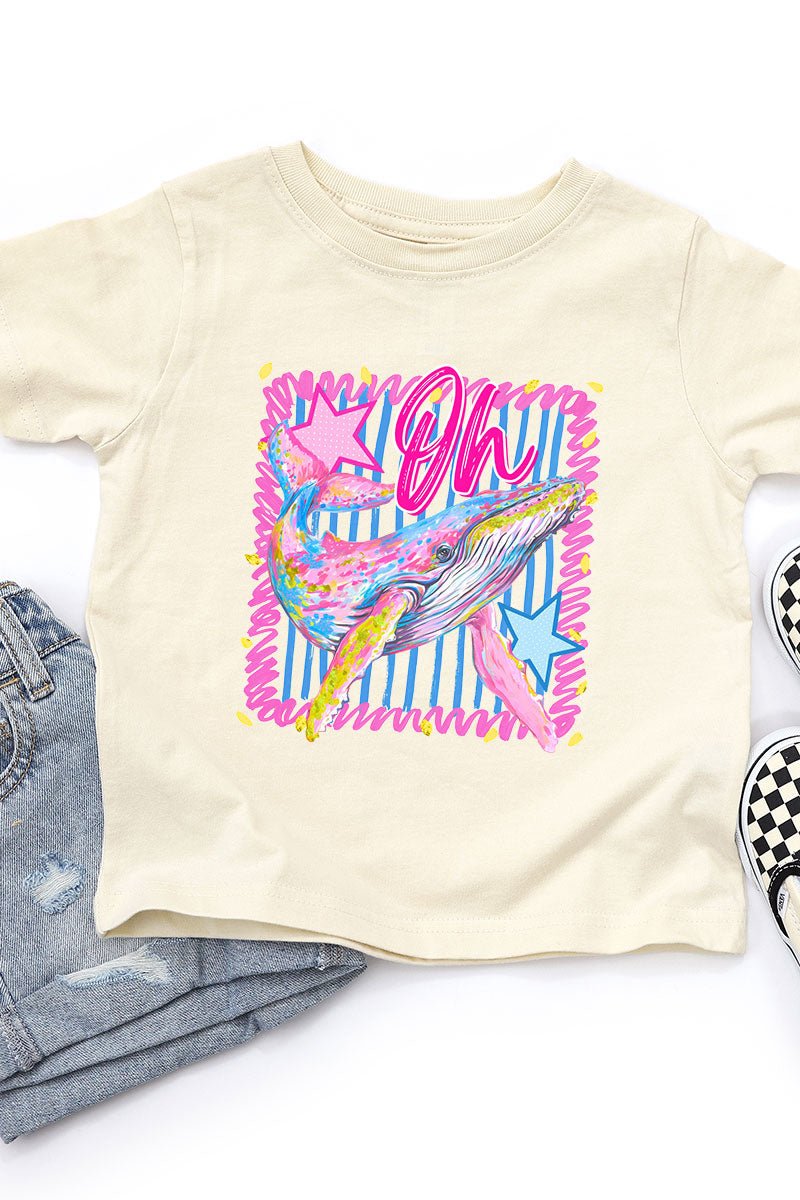 Toddler Striped Oh Whale Fine Jersey Tee - Wholesale Accessory Market