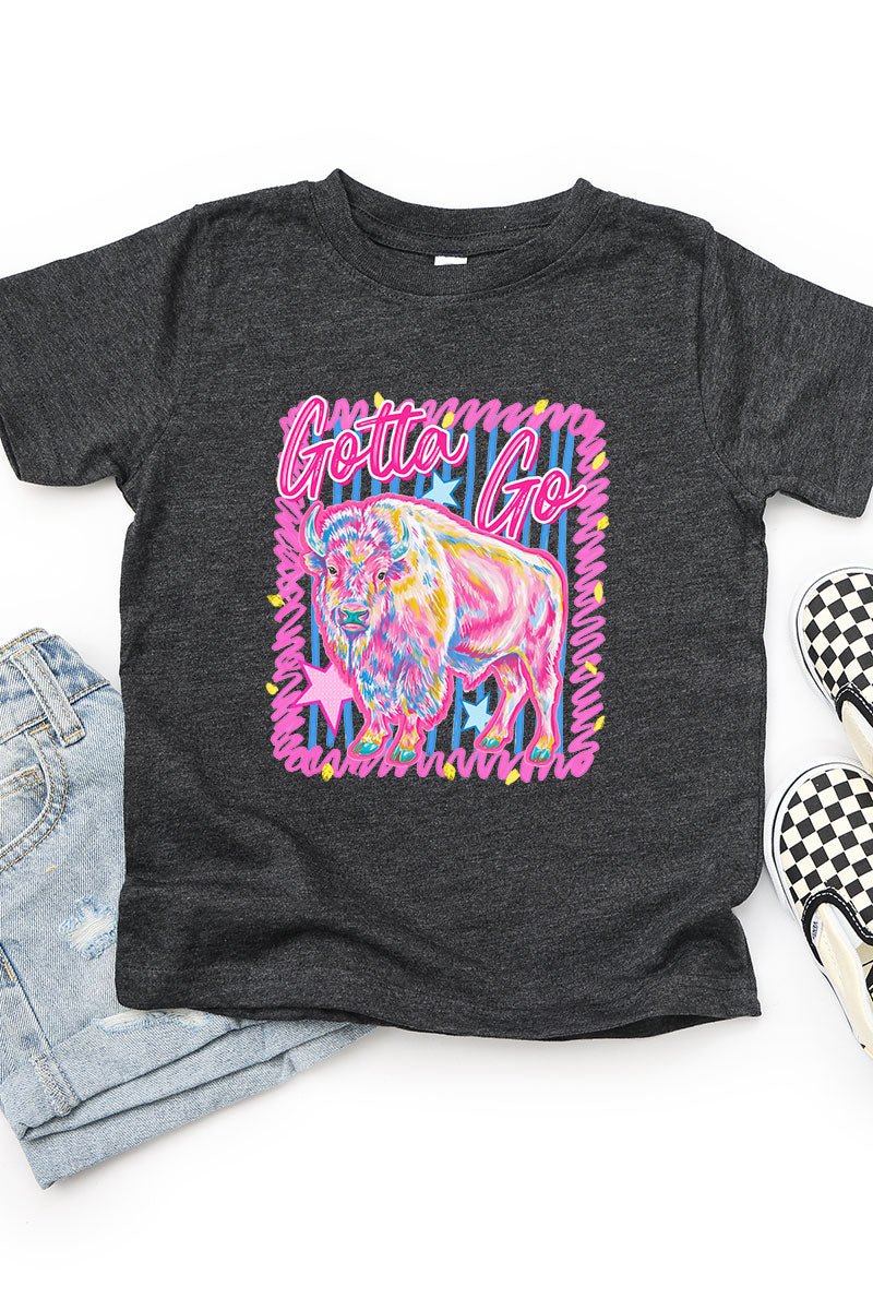 Toddler Gotta Go Buffalo Pink Fine Jersey Tee - Wholesale Accessory Market