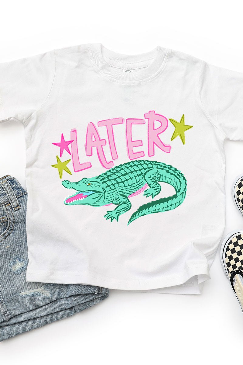 Toddler Pink Later Gator Fine Jersey Tee - Wholesale Accessory Market