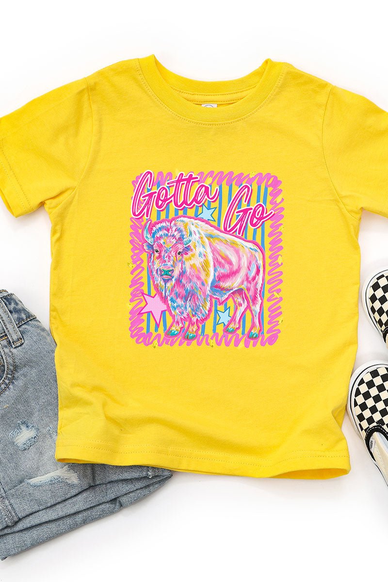 Toddler Gotta Go Buffalo Pink Fine Jersey Tee - Wholesale Accessory Market
