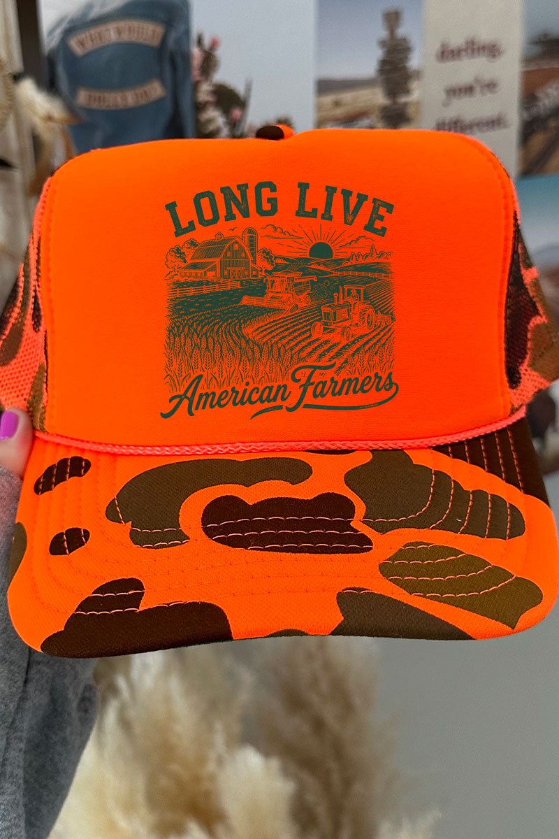 Long Live American Farmers Otto Foam Front Trucker Hat - Wholesale Accessory Market