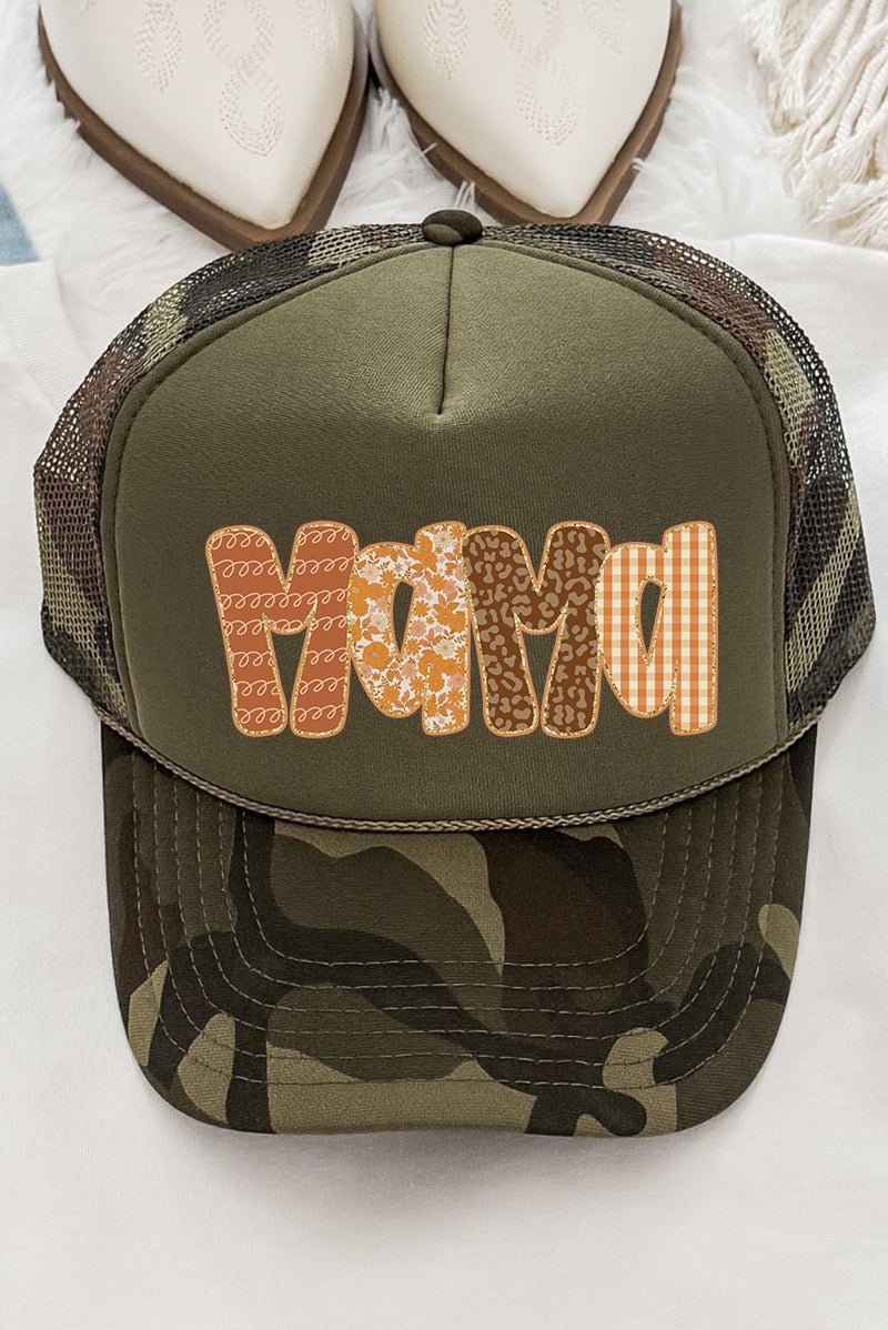 Fall Daze Mama Otto Camo with Moss Green Foam Front Trucker Hat - Wholesale Accessory Market