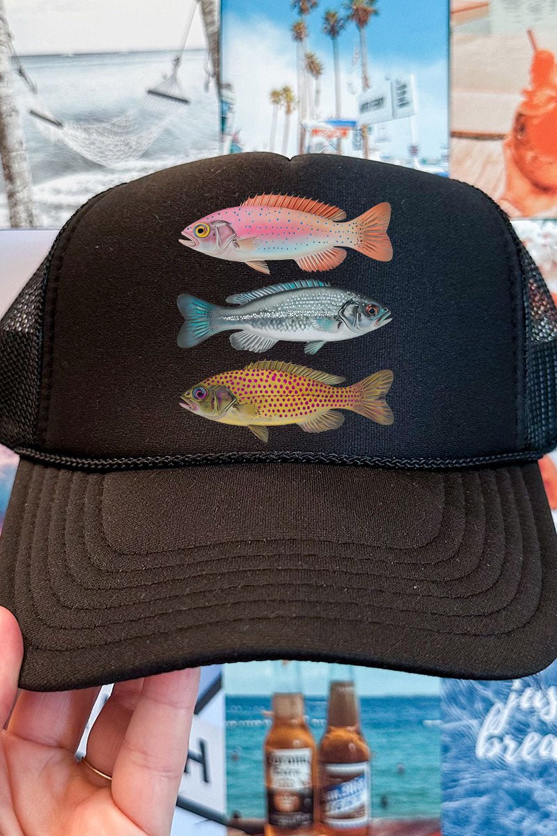 Catch Of The Day Otto Black Foam Front Trucker Hat - Wholesale Accessory Market