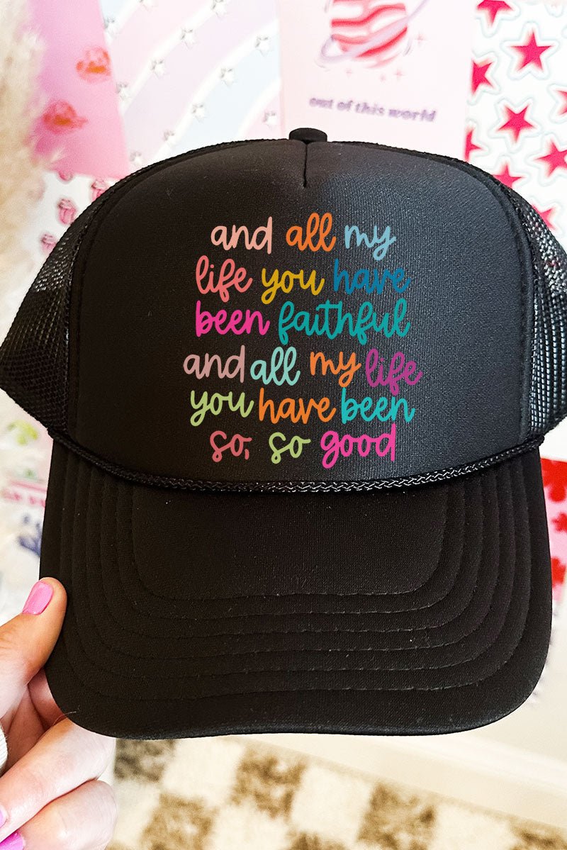Colorful Always Faithful Otto Black Foam Front Trucker Hat - Wholesale Accessory Market