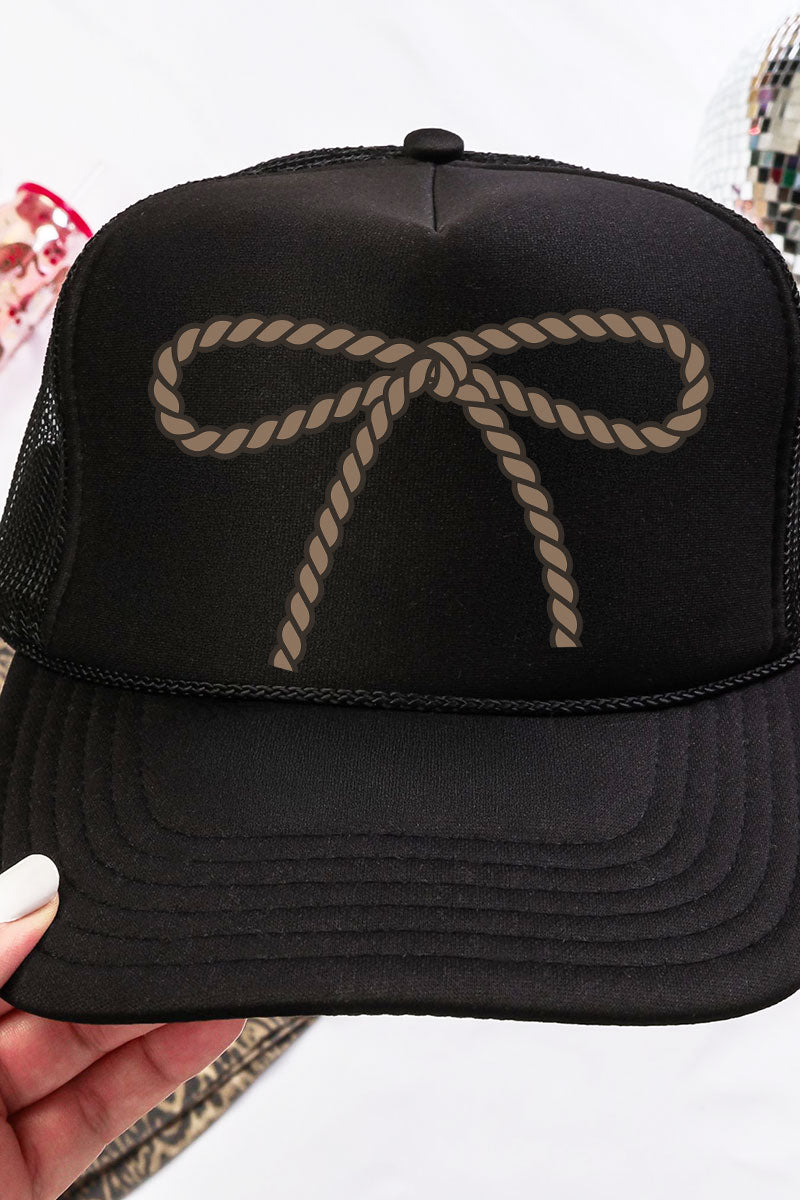 Coquette Rope - It Otto Black Foam Front Trucker Hat - Wholesale Accessory Market