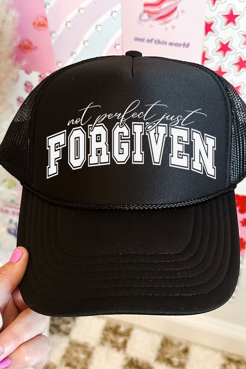 Just Forgiven Otto Black Foam Front Trucker Hat - Wholesale Accessory Market