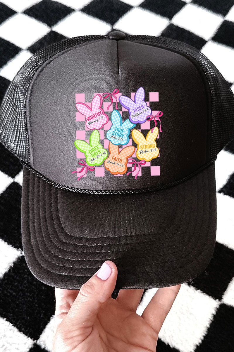 Little Bunnies, Big Faith Otto Black Foam Front Trucker Hat - Wholesale Accessory Market