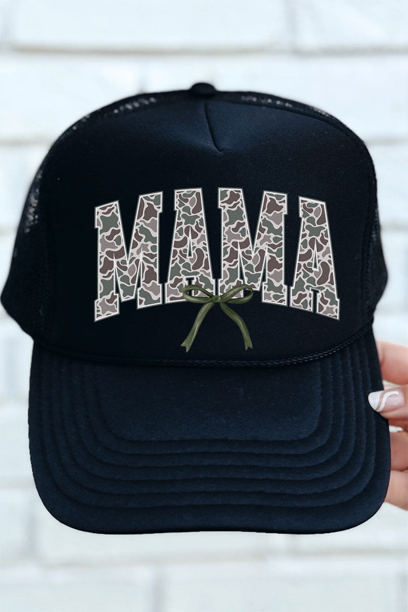 Old Camo Mama Otto Black Foam Front Trucker Hat - Wholesale Accessory Market