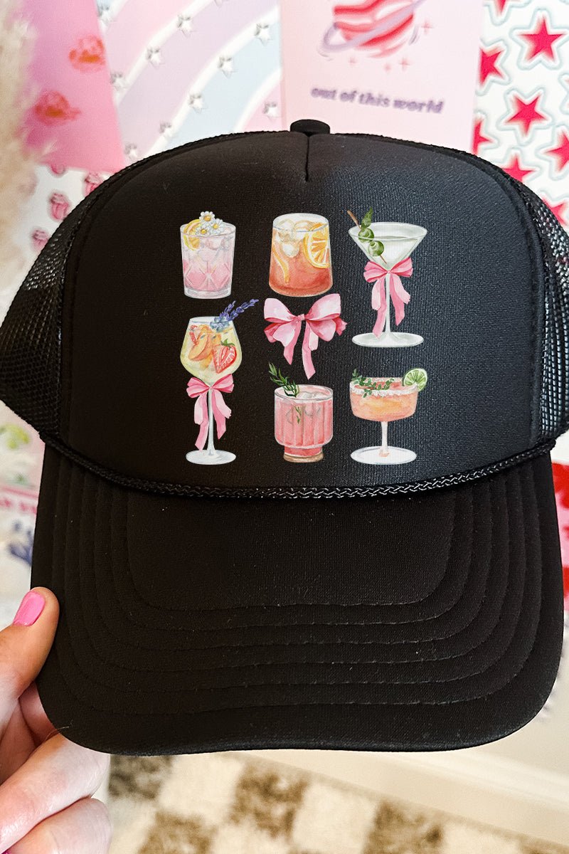 Sips By The Pool Otto Black Foam Front Trucker Hat - Wholesale Accessory Market