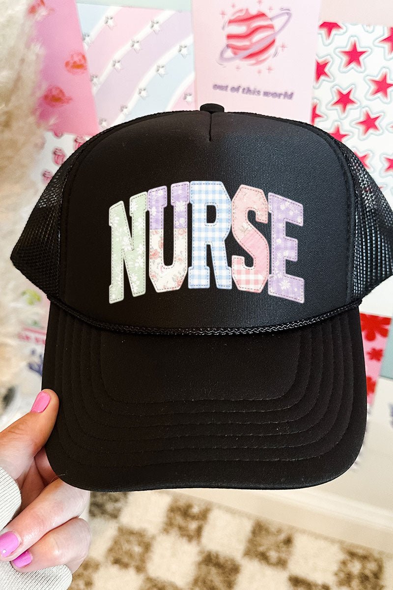 Soft Stitch Nurse Otto Black Foam Front Trucker Hat - Wholesale Accessory Market