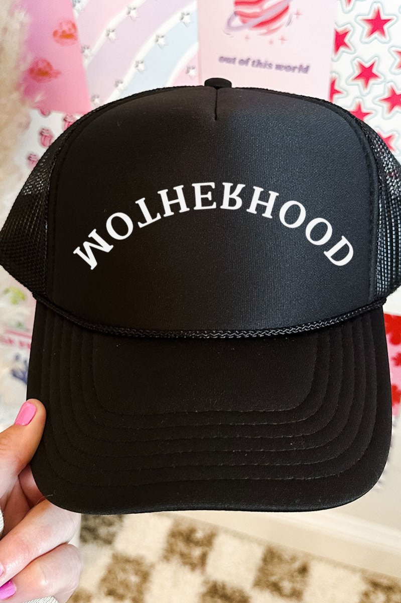 Upside Down Motherhood Otto Black Foam Front Trucker Hat - Wholesale Accessory Market