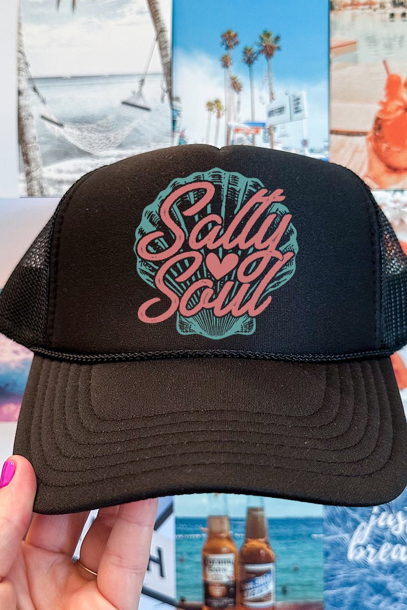 Vintage Salty Soul Otto Black Foam Front Trucker Hat - Wholesale Accessory Market