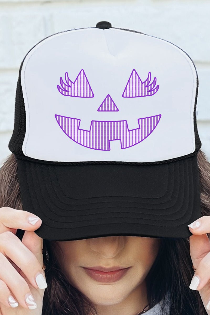 Missus Jack - O' - Lantern Otto Black with White Foam Front Trucker Hat - Wholesale Accessory Market