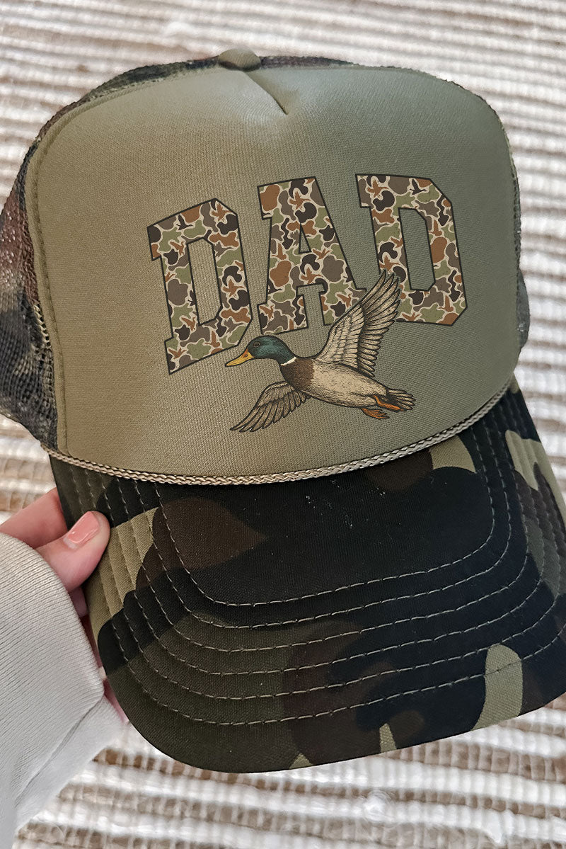Mallard Dad Otto Camo with Olive Green Foam Front Trucker Hat - Wholesale Accessory Market