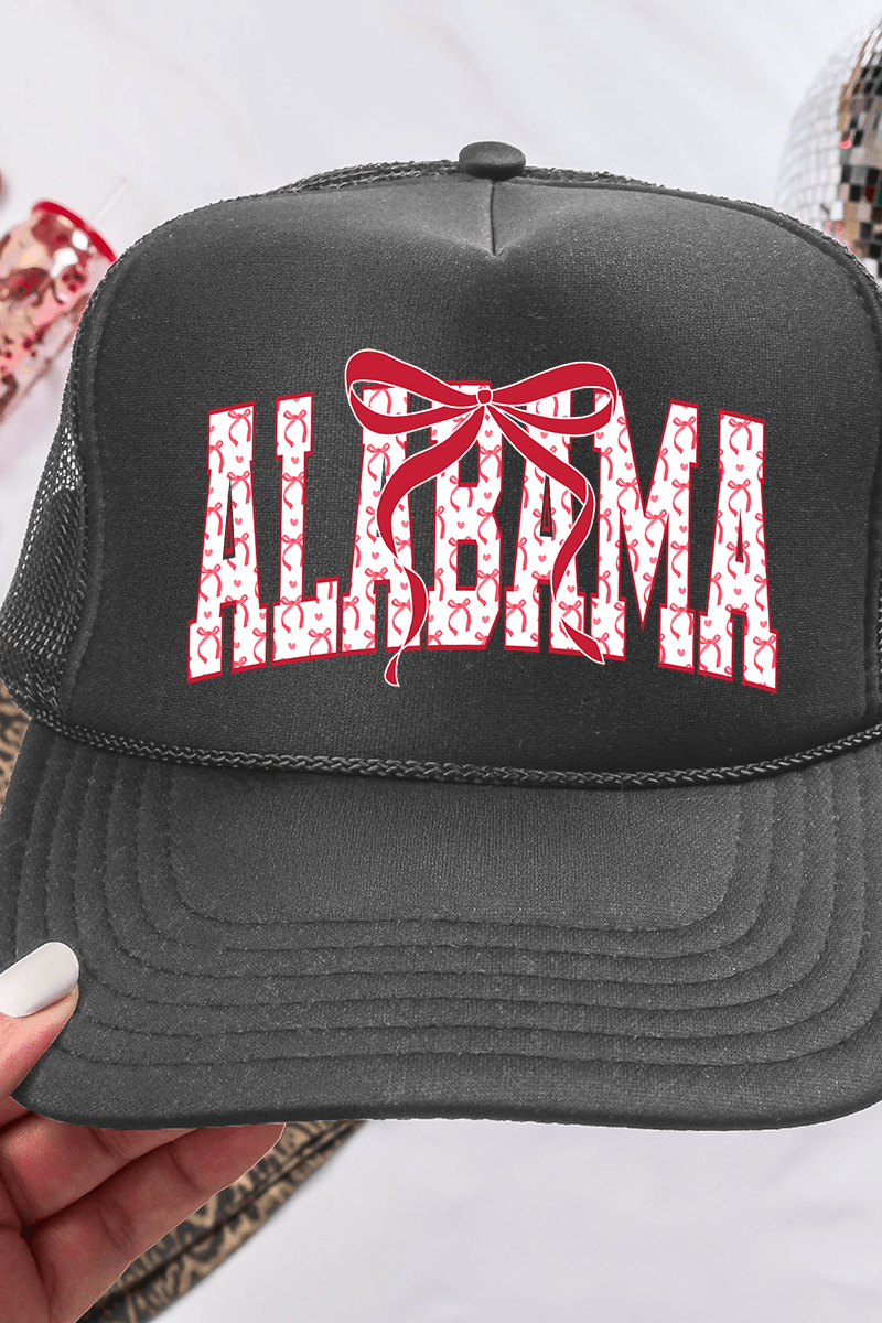 Coquette Varsity Alabama Otto Charcoal Gray Foam Front Trucker Hat - Wholesale Accessory Market